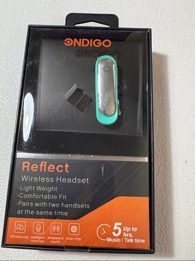 Indigo Reflect Wireless Headset in Teal and Silver